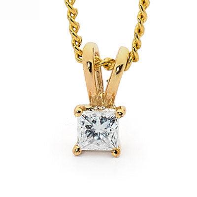 Princess Cut Diamond Pendant 0.07 Carat