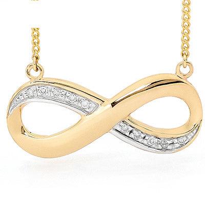 Infinity Necklace with Pave DIA Setting