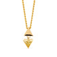 Triangle Pendant with Yellow CZ - Micro Gems