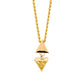 Triangle Pendant with Yellow CZ - Micro Gems