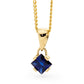 Classic Square Sapphire Pendant