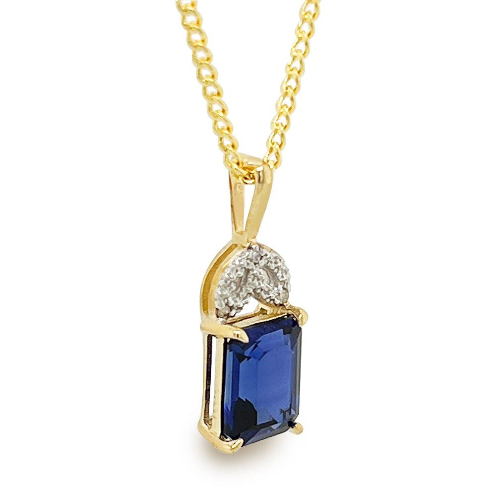 Created Sapphire Dress Pendant