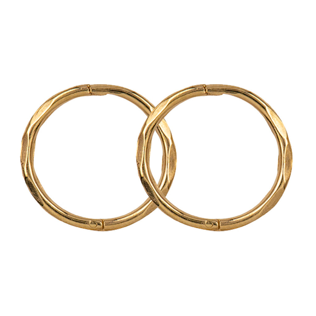 9k Yellow Gold Facet Sleepers 12mm