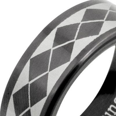 Mens Black Tungsten Ring - US Size 8