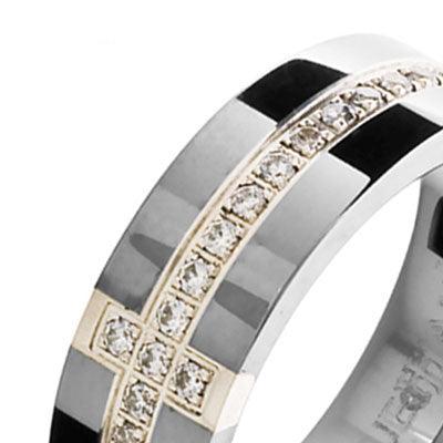 Tungsten Ring "Gem Set" - US Size 9