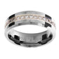 Tungsten Ring with Gemstones US Size 8.5