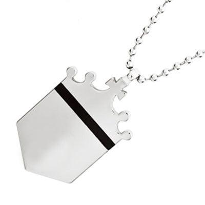 Truman Tungsten Shield Pendant