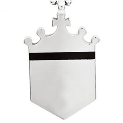 Truman Tungsten Shield Pendant