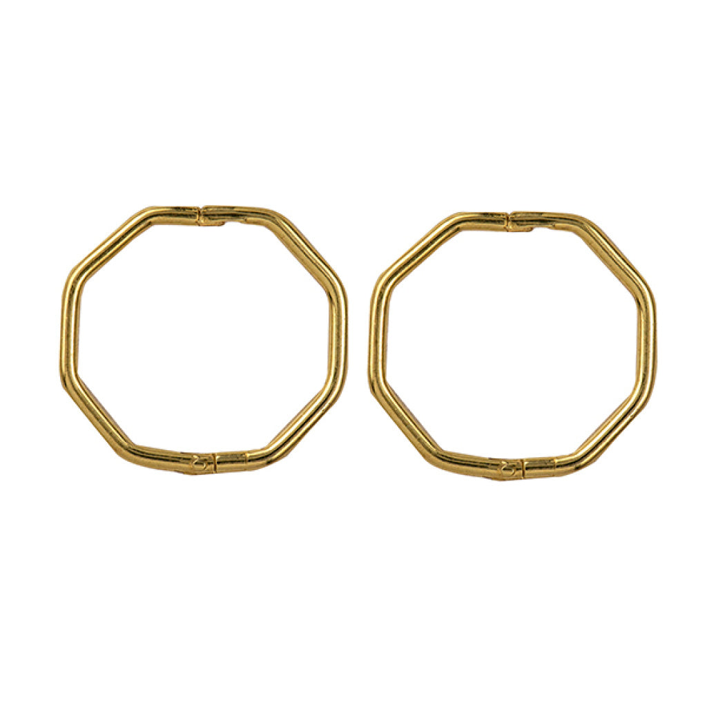 9k Yellow Gold Octagonal Sleepers 12mm