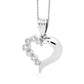 Diamond Platinum Love Heart Pendant