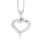 Diamond Platinum Love Heart Pendant