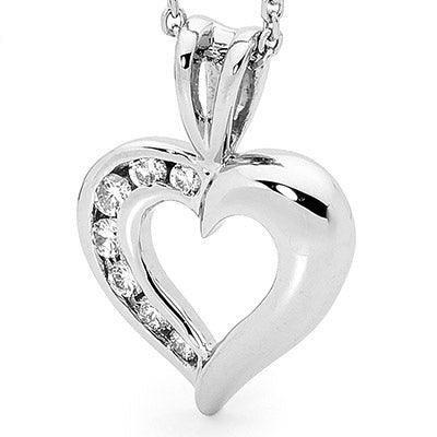 Platinum and Diamond Heart