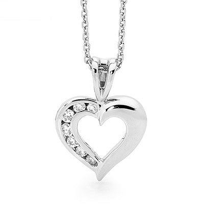 Platinum and Diamond Heart