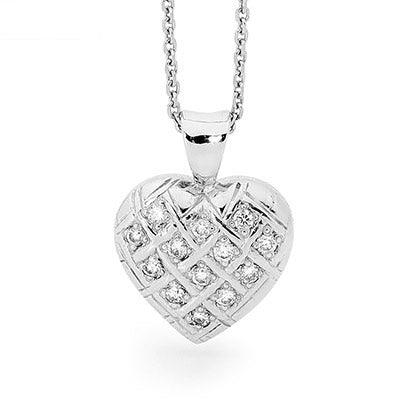 Noble Platinum Diamond Heart