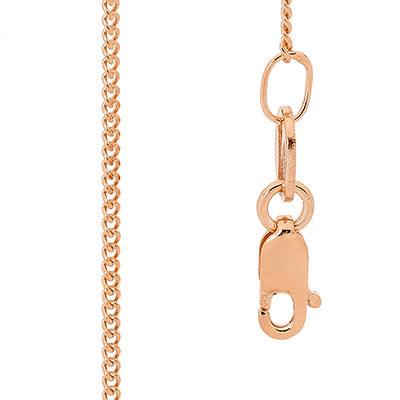 Rose Gold Chain "Fine Curb Link" - 45 cm