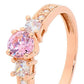 Pink Gold Engagement ring with Cubic Zirconia