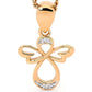 Rose Gold Angel Pendant with Diamond