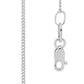 White Gold Chain "Fine Curb Link" - 45 cm