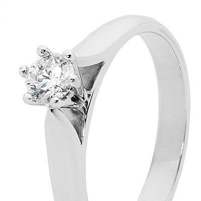 Engagement Ring - White Gold - 0.30 Carat Diamonds