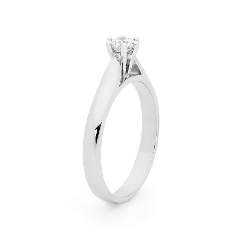 Engagement Ring - White Gold - 0.30 Carat Diamonds