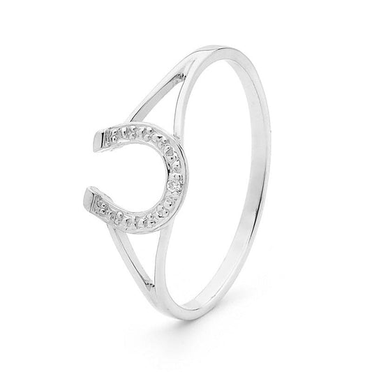 Lucky horseshoe ring with Diamond