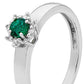 Emerald and Diamond Dress Ring