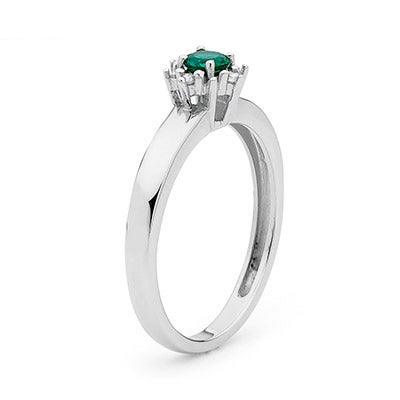 Emerald and Diamond Dress Ring