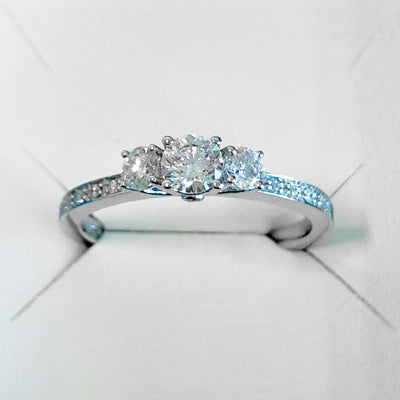Trilogy diamond Engagement Ring