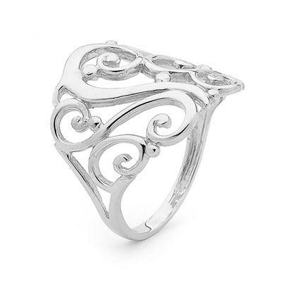 Gold Ring - White Gold - Floral Design