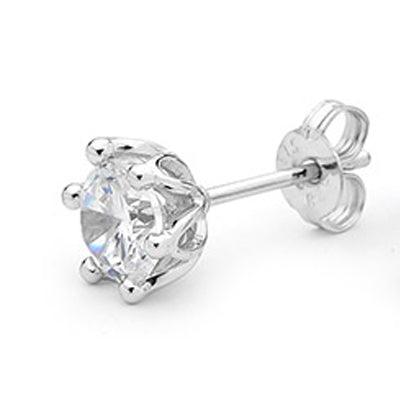 White Gold Cubic Zirconia Studs