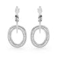 Diamond Set Hoop Link Earrings