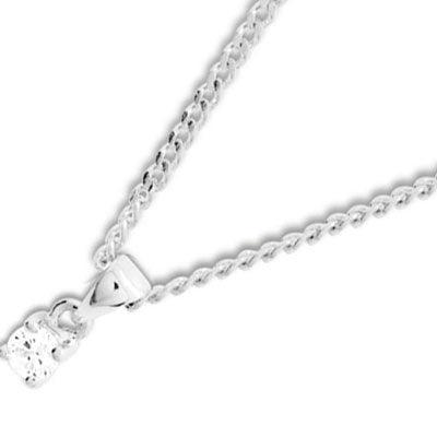 White Gold Diamond pendant - 0.10 carat