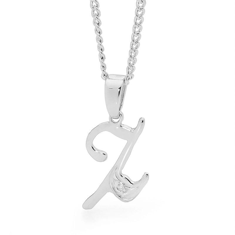 Diamond Set Script Initial Z