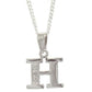 Diamond Set Initial H - White Gold