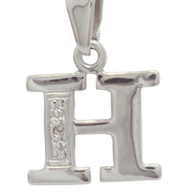 Diamond Set Initial H - White Gold