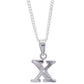 Diamond Set Initial X - White Gold