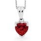 Heart Ruby Pendant "White Gold"