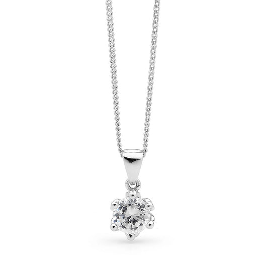 White Gold Zirconia Pendant