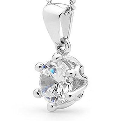 White Gold Zirconia Pendant