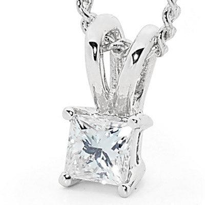 Princess Cut Diamond Pendant - 1/5 Carat